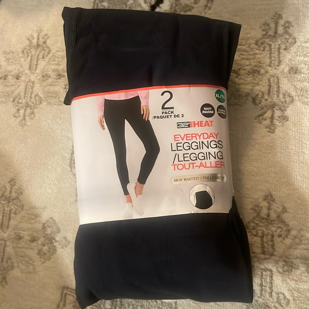 XL: 2 pack 32 Degree Heat Leggings Women